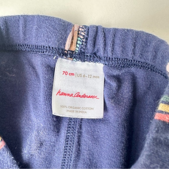 Hanna Andersson Floral Embroidered Onesie and Rainbow Print Leggings - Picture 3 of 8